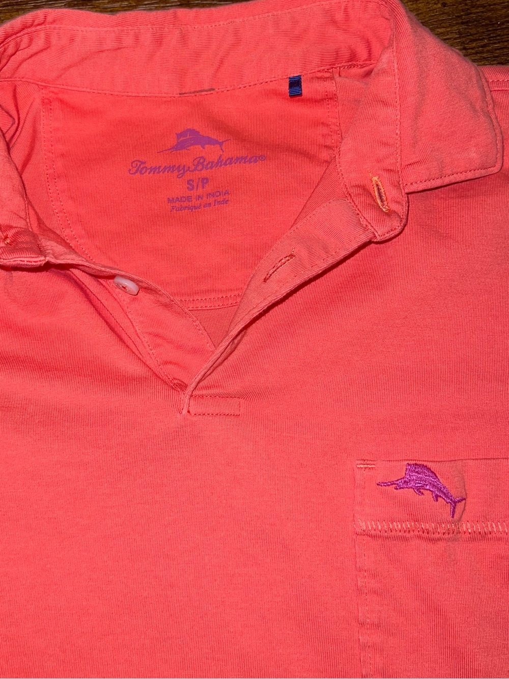 Tommy Bahama Coral Short Sleeve Polo Coastal Casual Pocket Shirt Size S - Picture 5 of 9